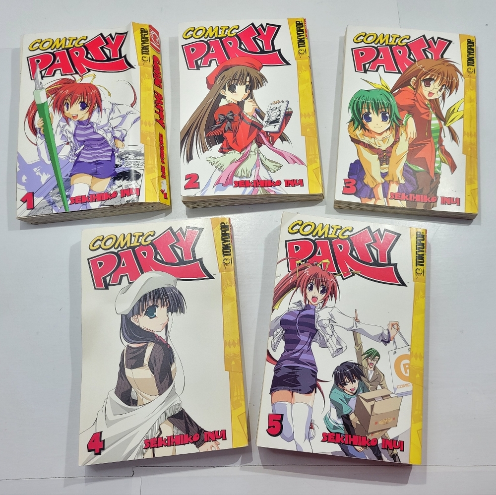 COMIC PARTY MANGA VOLUMES 1-5 ENGLISH TOKYOPOP SEKIHIKO INUI ANIME 5 BOOKS